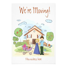 tarjetas móviles de la casa invitacion personalizada