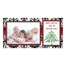 Tarjetas negras y blancas de la foto del árbol del tarjeta fotográfica
