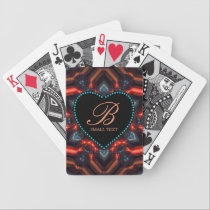 Tarjetas personalizadas geometría del corazón de l cartas de juego