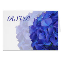 Tarjetas púrpuras de RSVP del Hydrangea
