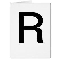 Tarjetas R de ABC para aprender la materia de ABCs