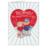 Tarjetas retras del día de San Valentín del vintag