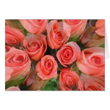 Tarjetas rosadas de los rosas de la acuarela