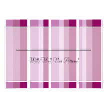 Tarjetas rosadas de RSVP de la raya Anuncios Personalizados