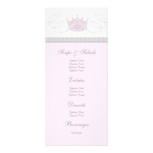 Tarjetas rosadas del estante del menú de la ducha  tarjetas publicitarias personalizadas