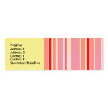 Tarjetas rosadas del perfil del Striper de caramel Plantilla De Tarjeta Personal