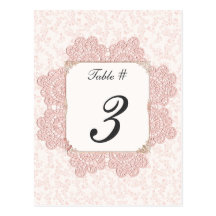 Tarjetas rosadas lamentables del número de la tabl postal