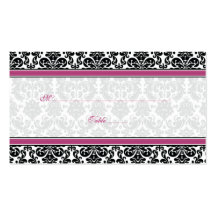 Tarjetas rosadas, negras, blancas del lugar del bo tarjetas de visita