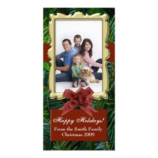 Tarjetas tradicionales de la foto del árbol de abe tarjeta personal con foto