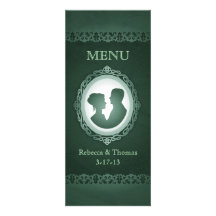 Tarjetas verdes irlandesas del menú del boda del c comunicados