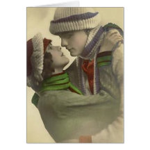 Tarjetas y regalos románticos antiguos de los pare