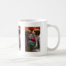 Tarjetas y regalos románticos antiguos de los pare taza de café