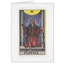 Tarot Gerechtigkeit Justice Grußkarten