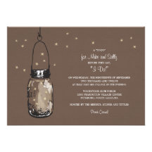 Tarro de albañil y fiesta de compromiso de las luc invitaciones personalizada
