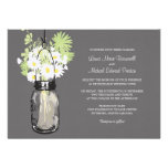 Tarro de albañil y Wildflowers que casan invitacio Anuncios Personalizados