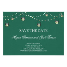 Tarros de albañil colgantes en la cadena de las lu invitaciones personalizada