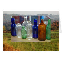 Tarros de cristal anticuados tarjetas