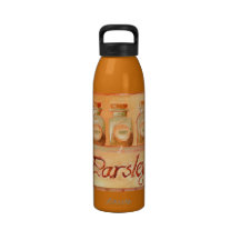 Tarros de la especia de la cocina del perejil botellas de agua reutilizables