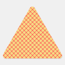 Tartán bonito pegatina de triangulo personalizadas