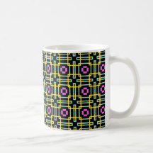 Tartán del art déco tazas de café