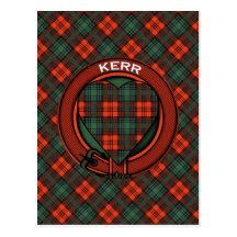 Tartán del escocés de Kerr Postales