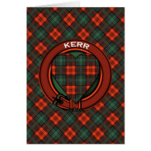 Tartán del escocés de Kerr Tarjetón