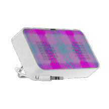 Tartán neo rosado y azul púrpura moderno altavoces de viajar