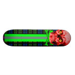 Tartán rojo del cráneo los regalos de Zazzle del M Patineta Personalizada