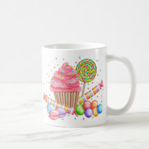 Tartas del dulce del Lollipop del caramelo de la m Tazas De Café