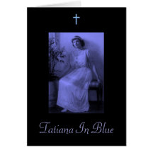 Tatiana en azul felicitación