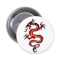 Tatuaje del dragón - rojo pins