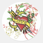 Tatuaje fresco del amor pegatina