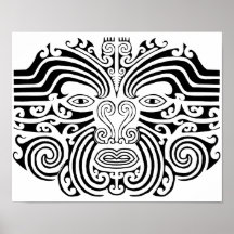 Tatuaje maorí - blanco y negro impresiones