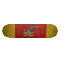 Tatuaje rico chino del pavo real monopatines personalizados