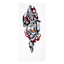 Tatuaje tribal con el cráneo lonas
