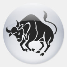 Tauro del zodiaco pegatinas redondas