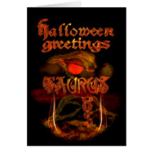 Tauro Halloween de Valxart Tarjeta