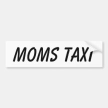 TAXI DE LAS MAMÁES ETIQUETA DE PARACHOQUE