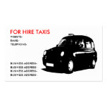 Taxi inglés tarjetas de visita