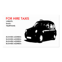 Taxi inglés tarjetas de visita