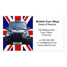Taxi negro de Londres Tarjetas De Visita
