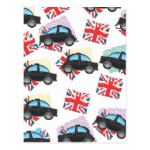 taxi negro tarjetas postales