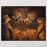 Taxidermy - casero de los tres osos flyer a todo color
