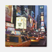 Taxis cuadrados del tiempo imán de frigorífico