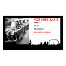 Taxis de Londres Tarjeta De Visita
