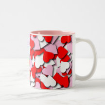 Taza #1 de los corazones del confeti