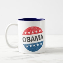 Taza 2012 de café de Obama del voto del vintage