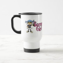 Taza 2 del logotipo del chica de la escena