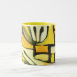 TAZA #6 - arte abstracto amarillo intrépido de la 