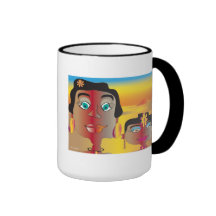 taza, abandonada, dibujo animado,